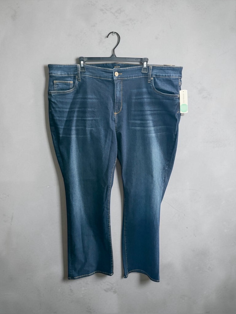 Kut From The Cloth Simmons Baby Bootcut Jeans Indigo Blue Womens 24W New